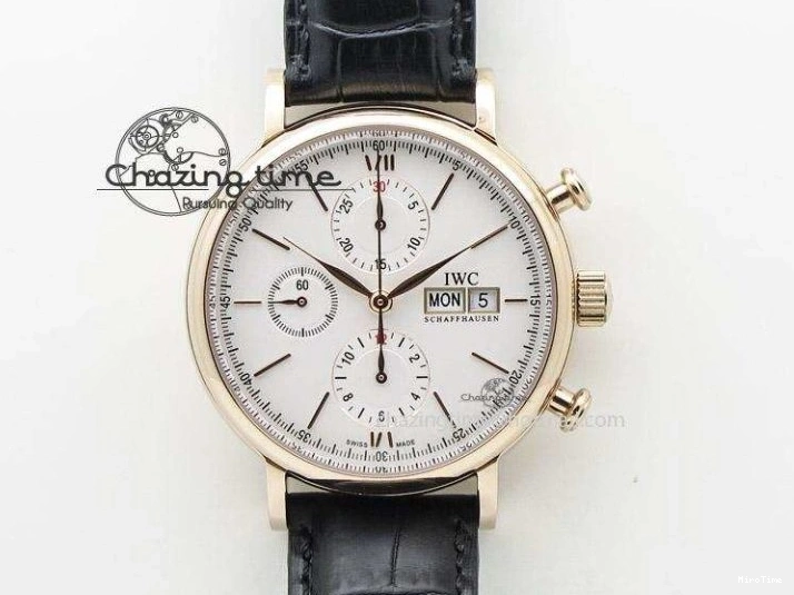 MIROTIME 0215 Soft Pilot Chrono 3777 43mm ZF 1:1 Best Edition Black Dial On Black Leather Strap A 7360